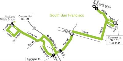 Mapa San Francisco szkoły podstawowej