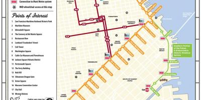 San Fran tramwaj mapie