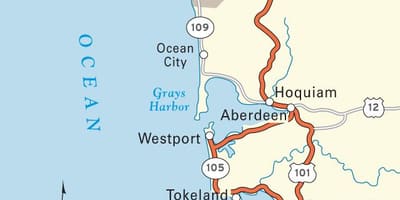 Wybrzeże San Francisco mapie