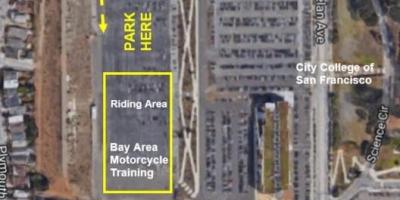 Mapa motocykl SF parking