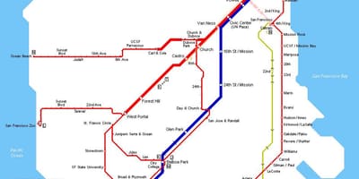 San Francisco mapa metra