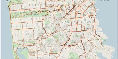 San Francisco roweru mapie