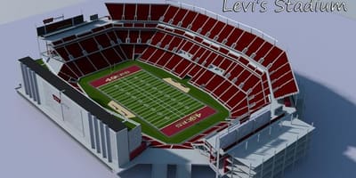 Stadion 3D mapa Levy 