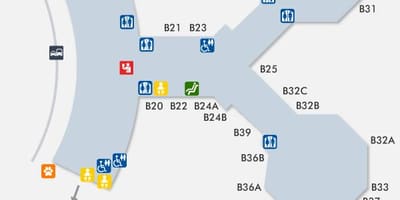 Terminal lotniska w San Francisco 1 mapa