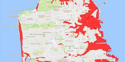 Dzielnice San Francisco, aby uniknąć mapie