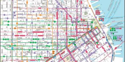 San Francisco transportu publicznego mapie