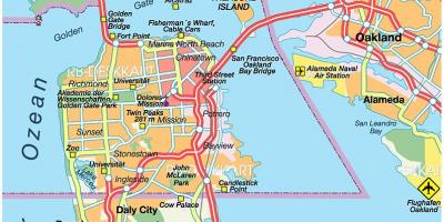 Mapa miasta East Bay 