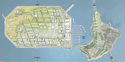 Mapa wyspy skarbów w San Francisco